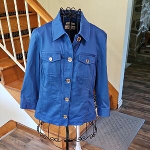 👚Jones New York Women's Utility Jacket in Blue